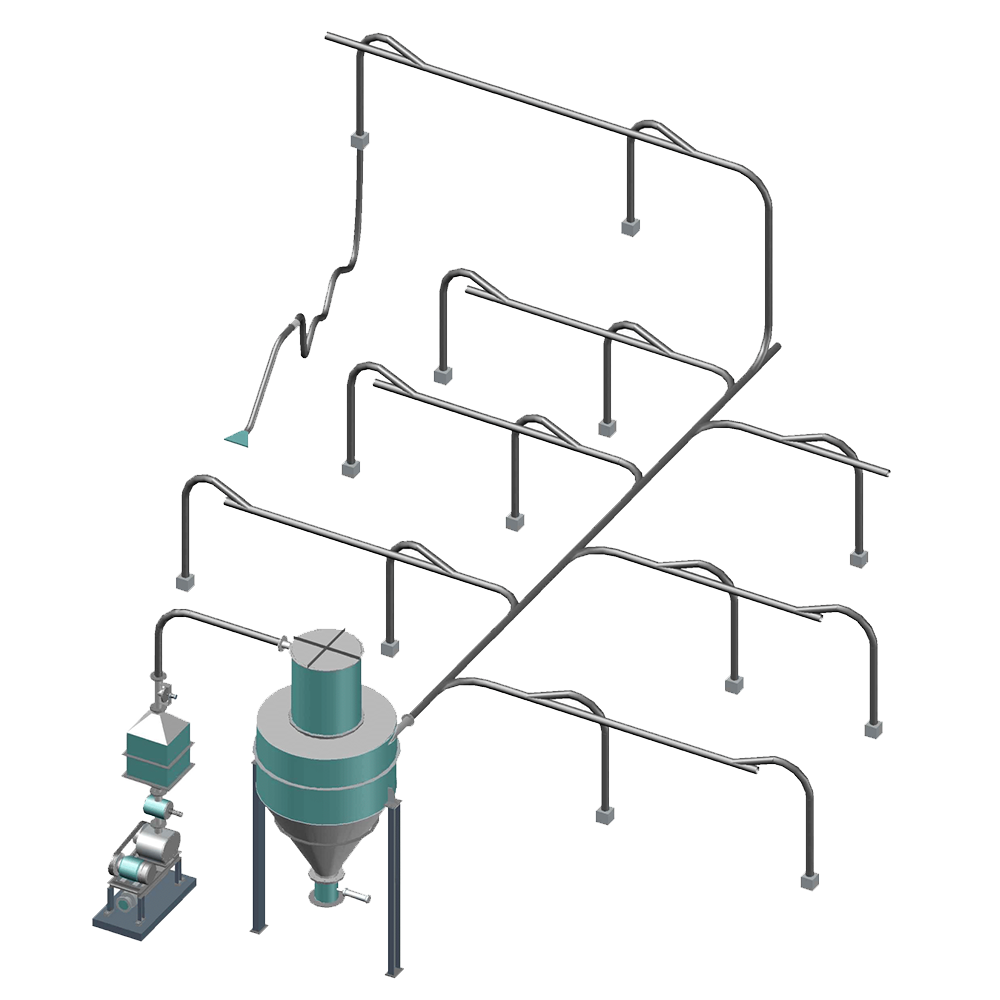 Centralised Vacuum Cleaning System Schematic